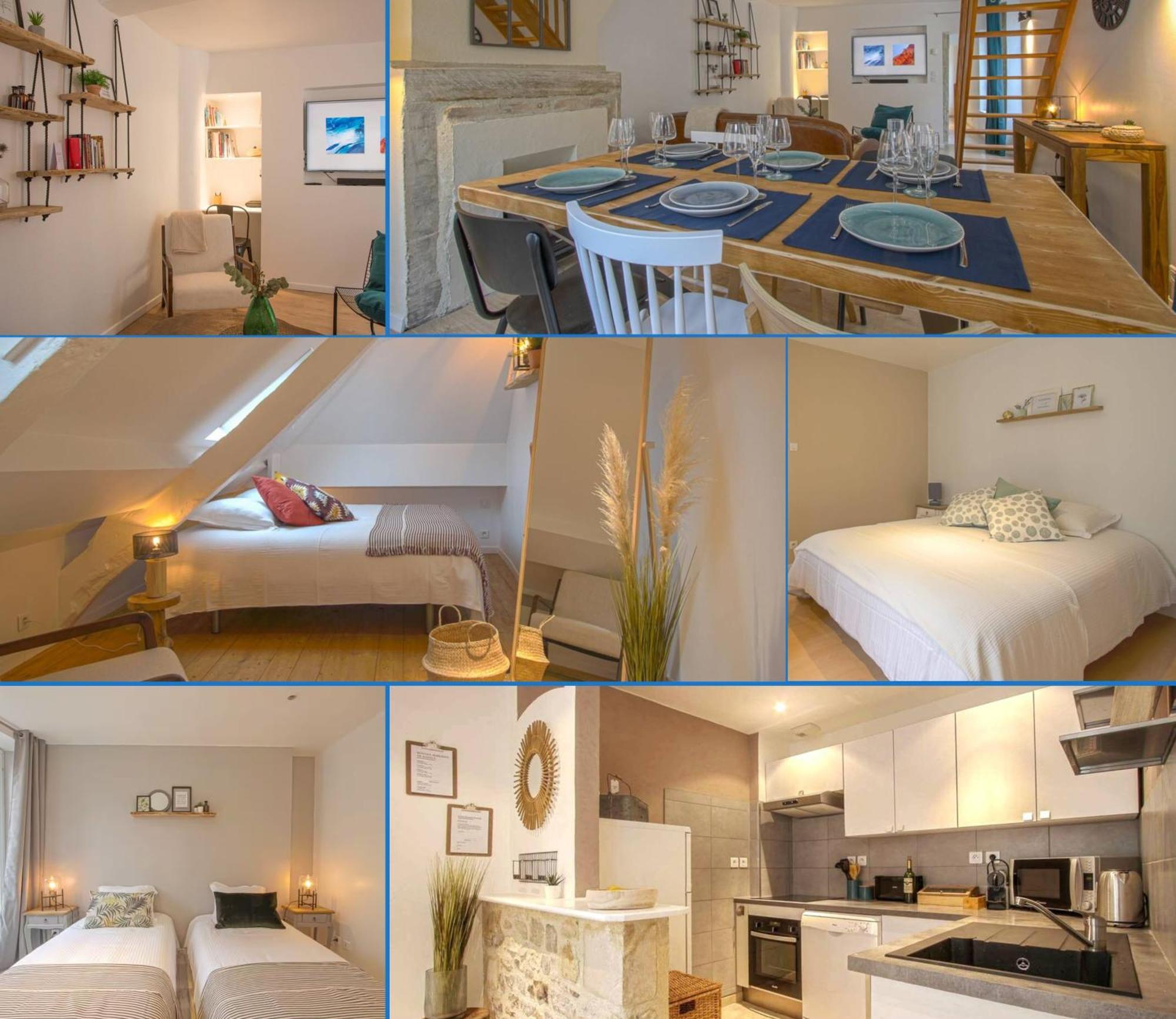 Freedom Grand Triplex Lumineux Decoration Contemporaine - Plein Centre Historique Bayeux - Parking Gratuit A Proximite Proche Commerces Restaurants - Plages Du Debarquement 외부 사진